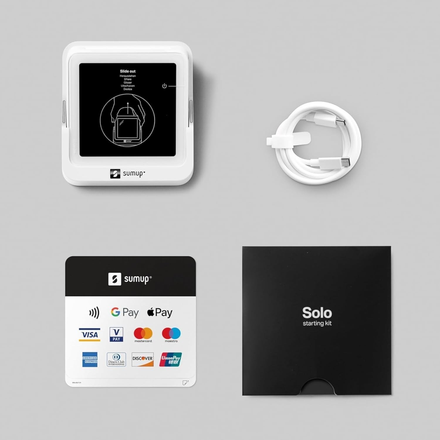 Solo Touch-Screen Payment Card Reader with Charging Station & Free Mobile Data