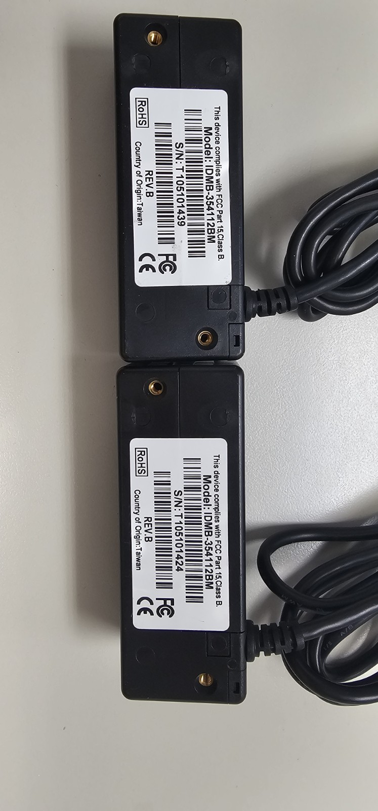 Lot Of 2 ID TECH Mini Mag Magnetic Stripe Reader Model IDMB-334112B