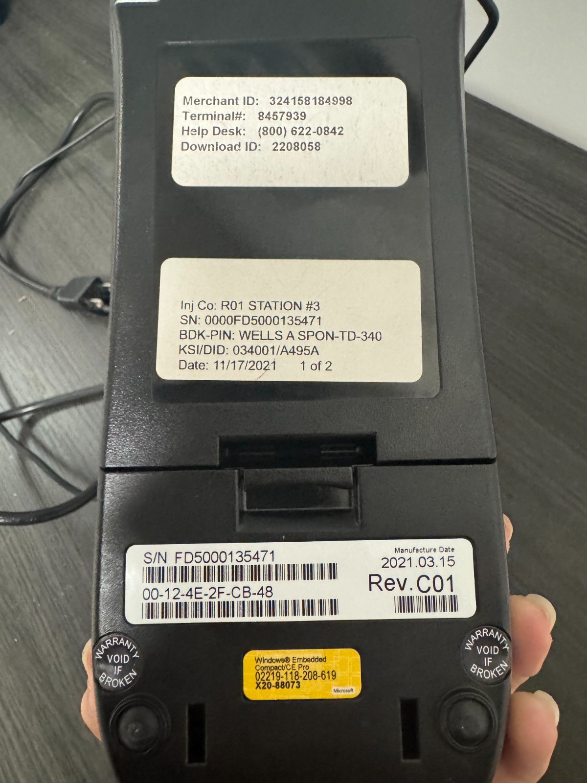 First Data FD150 EMV CTLS Credit Card Terminal
