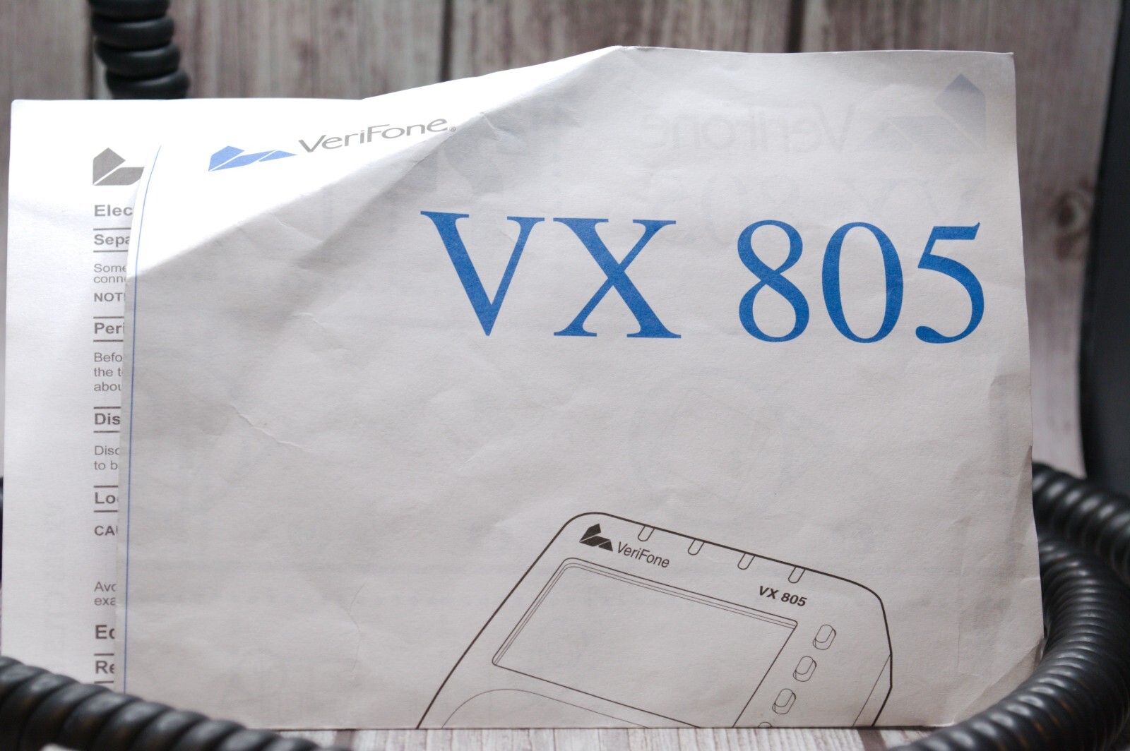 Verifone VX-805 CTLS 86338332 Pin Pad Card Reader 160mb Keypad