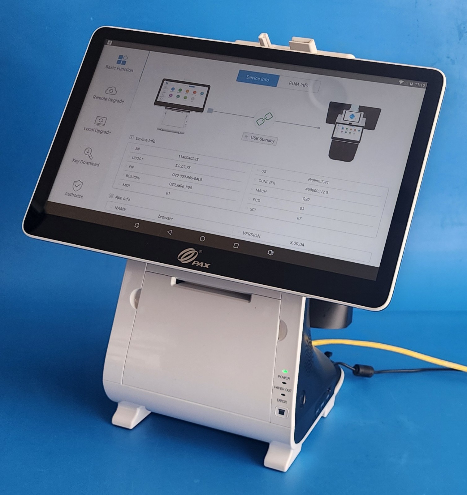 PAX E800 All-in-One Android-Based POS – E800-A4222-1431-501-EA – PED TAMPERED!