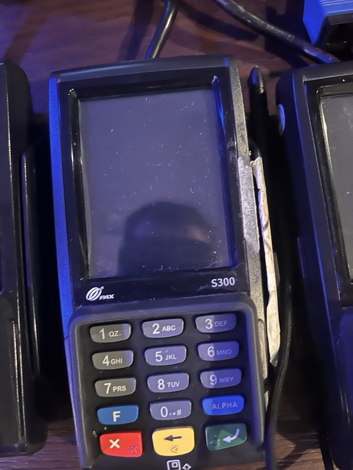 Lot of 7 PAX S300 Credit Card Payment Terminals (5 w/ Cables) – AS-IS