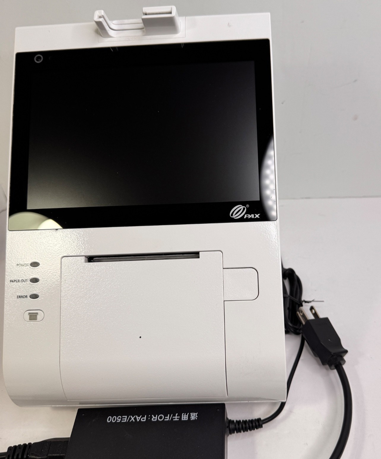 PAX E500 POS Terminal Powers Up Untested As Is Parts Only