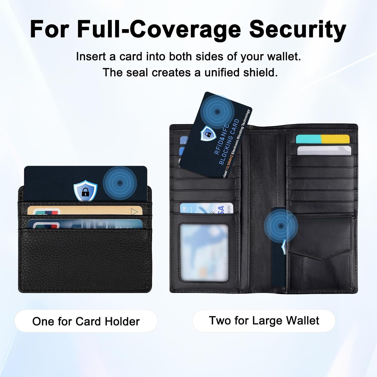 5 Pack RFID Blocking Cards, NFC Contactless Bank Debit Credit Card Protector