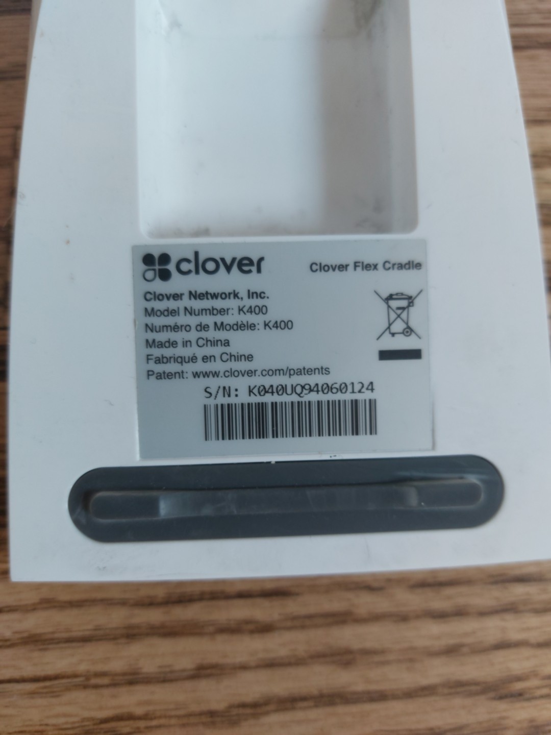 Clover K400 Flex Charging Cradle Base