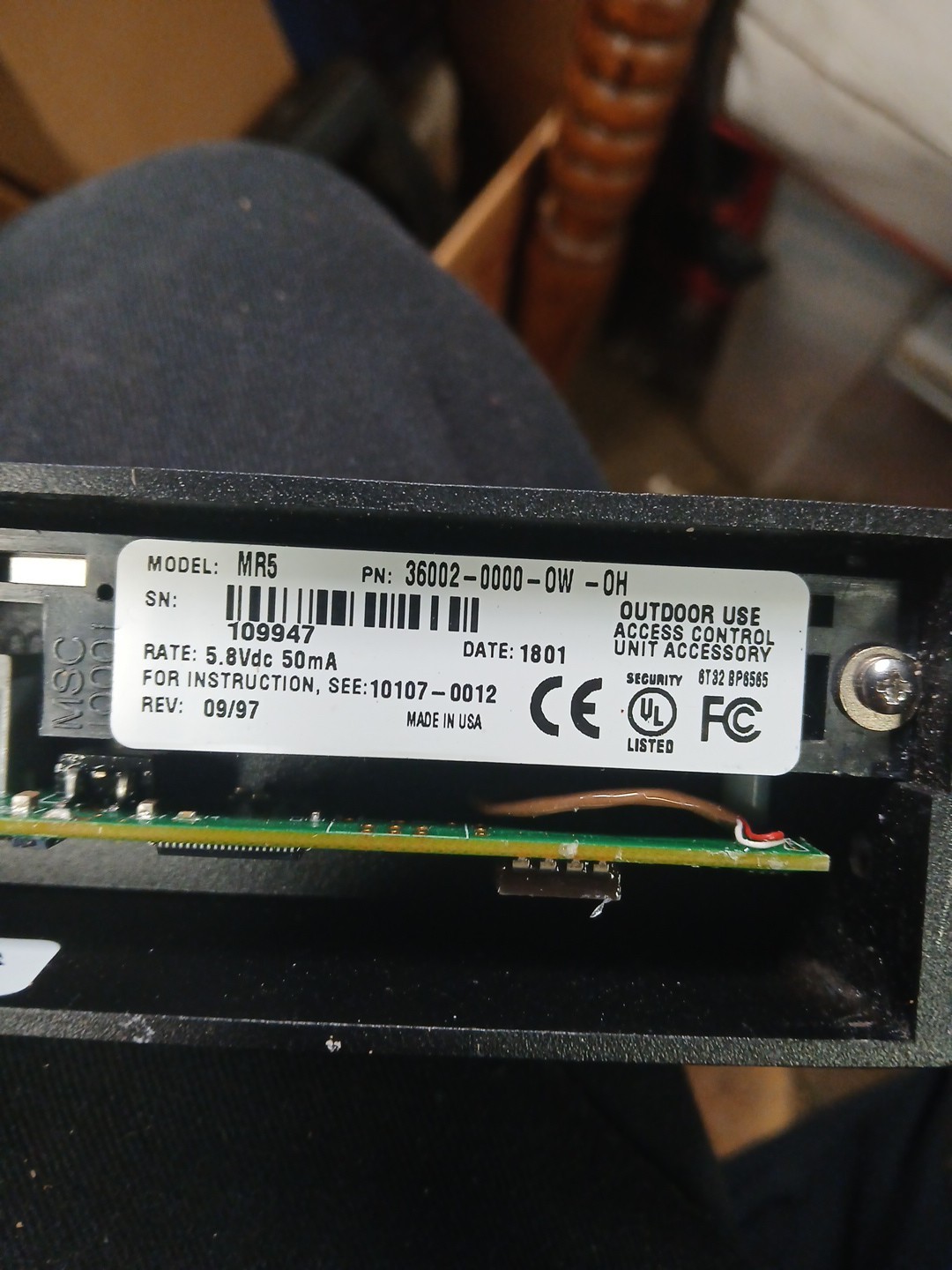 Hirsch MR-5 (or MR5) Magnetic Stripe Card Reader.
