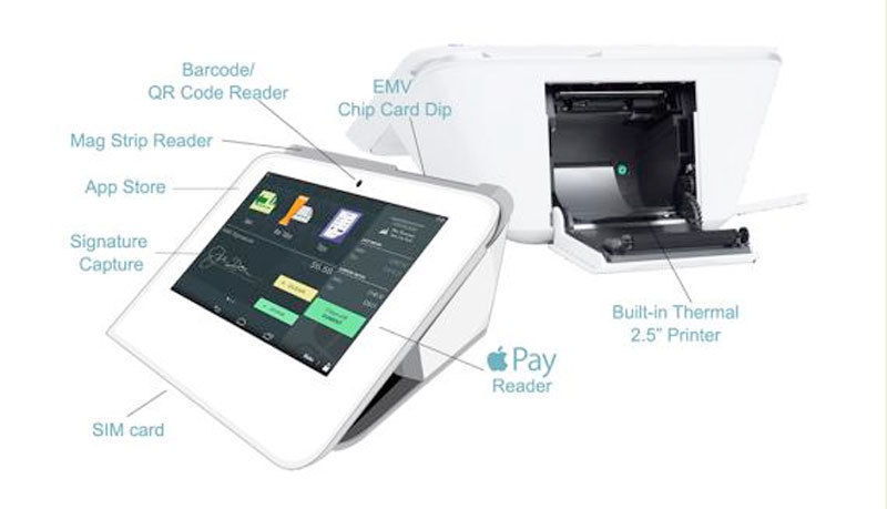Clover Mini POS Apple Pay, EMV, Printer, Credit Card Machine