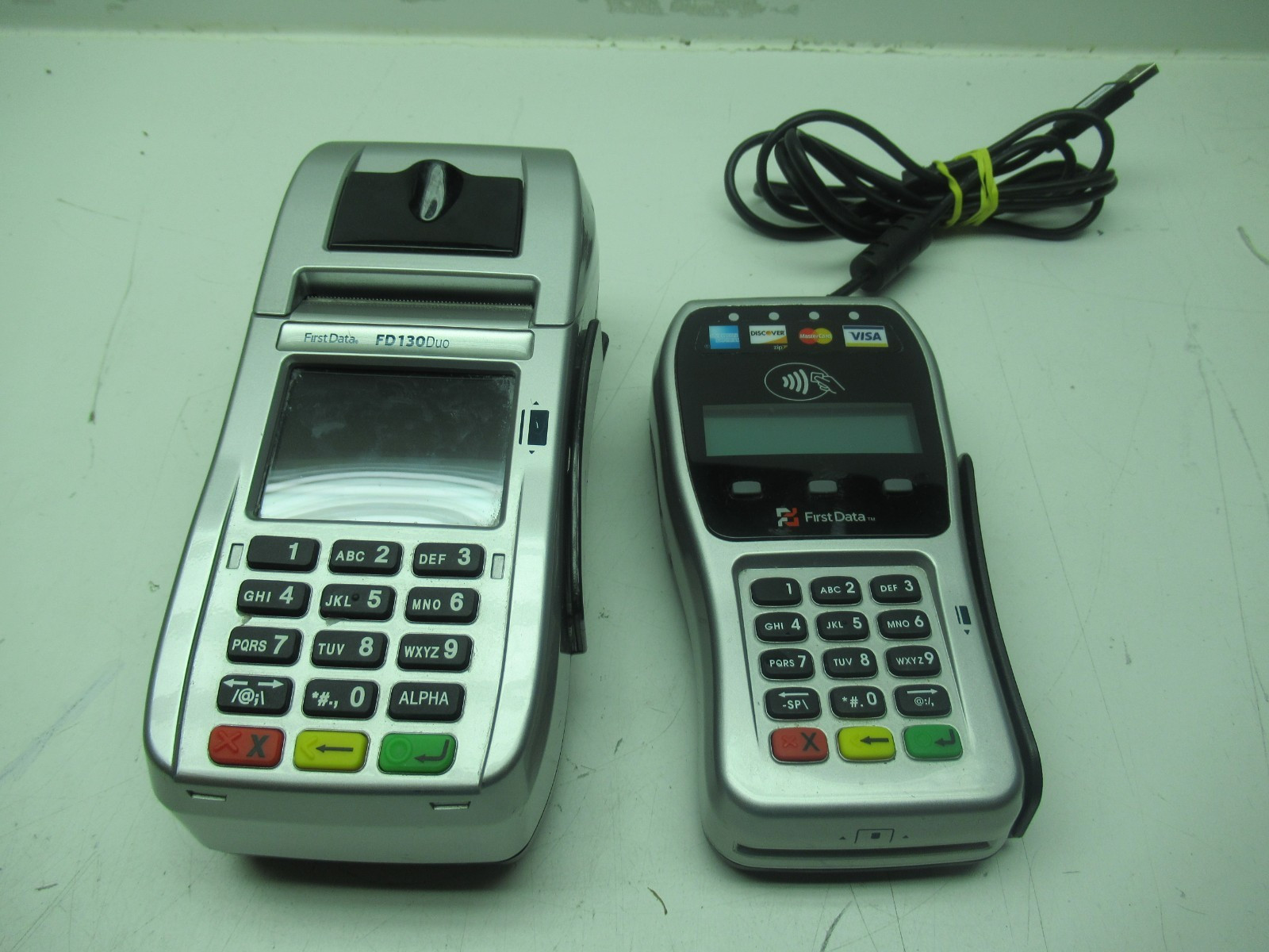 First Data FD130 Credit Card Machine And Auxiliary Pen Pad FD35
