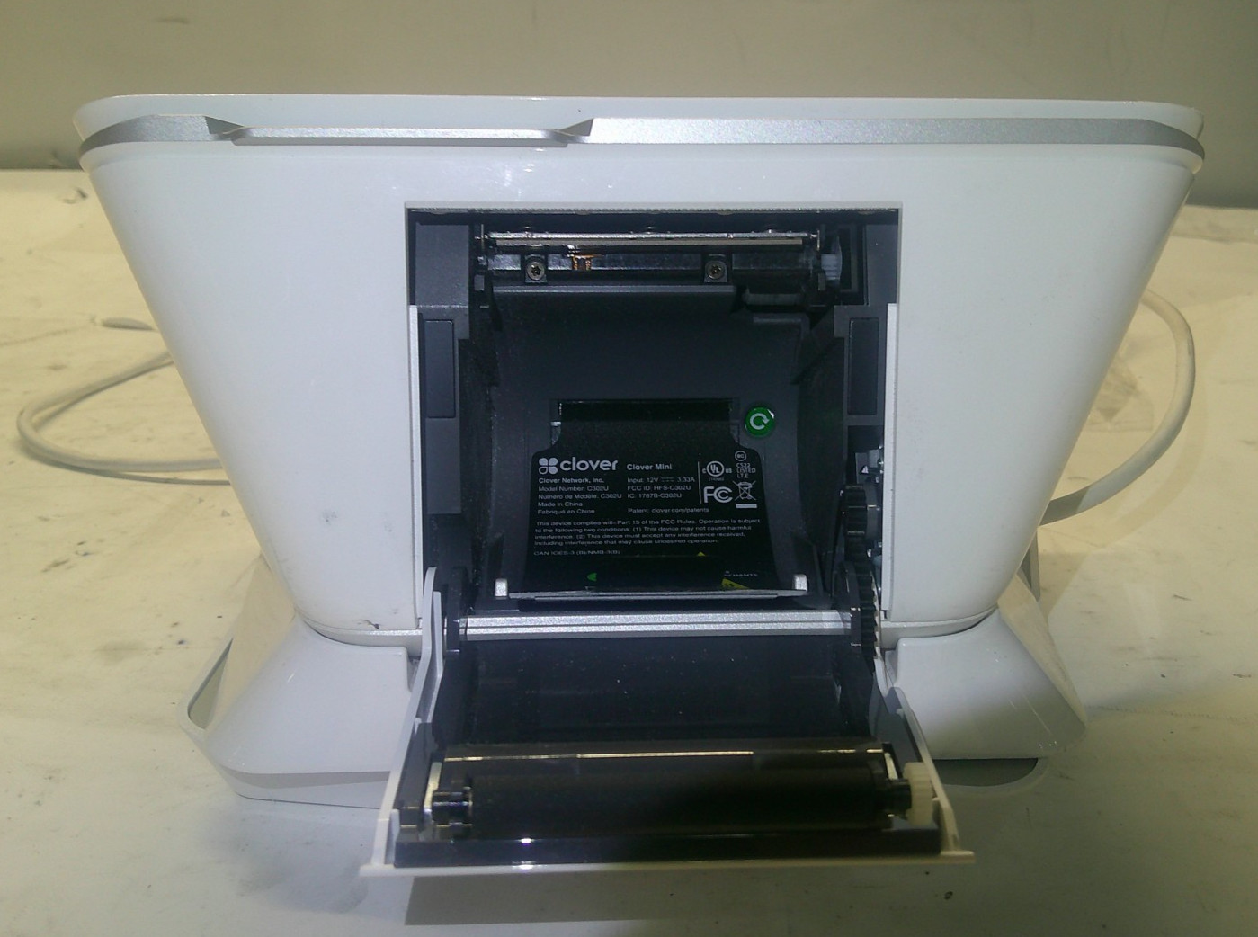 Clover Mini 2nd Generation C302U Credit Card Reader POS System White Corded