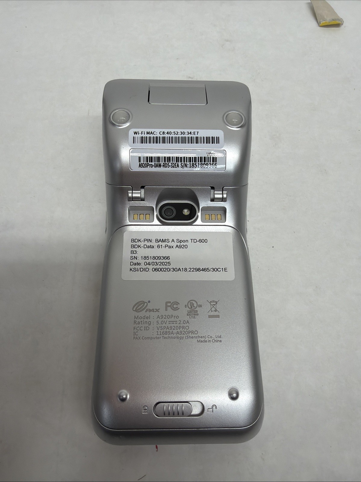 PAX A920Pro Wireless Android Credit Card Terminal