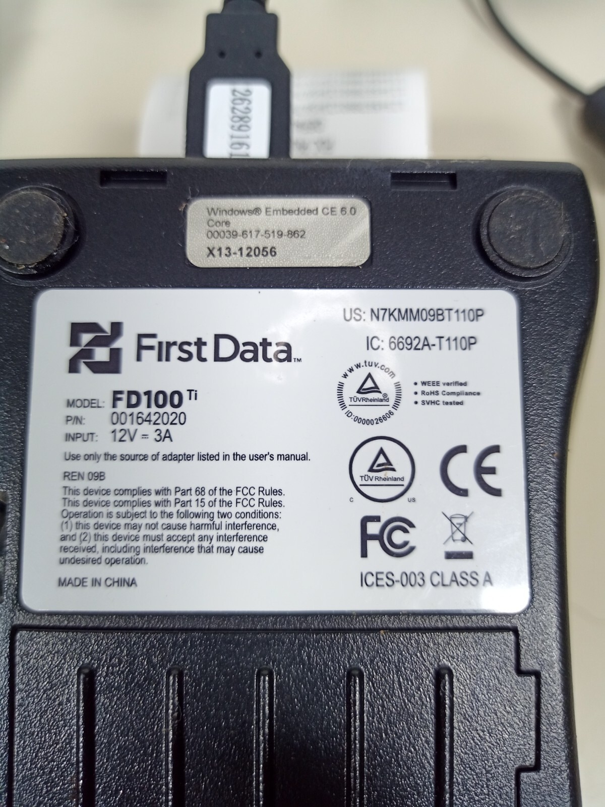 First Data FD100Ti Credit Debit Card Processor POS EMV ApplePay NFC FD35 PIN Pad