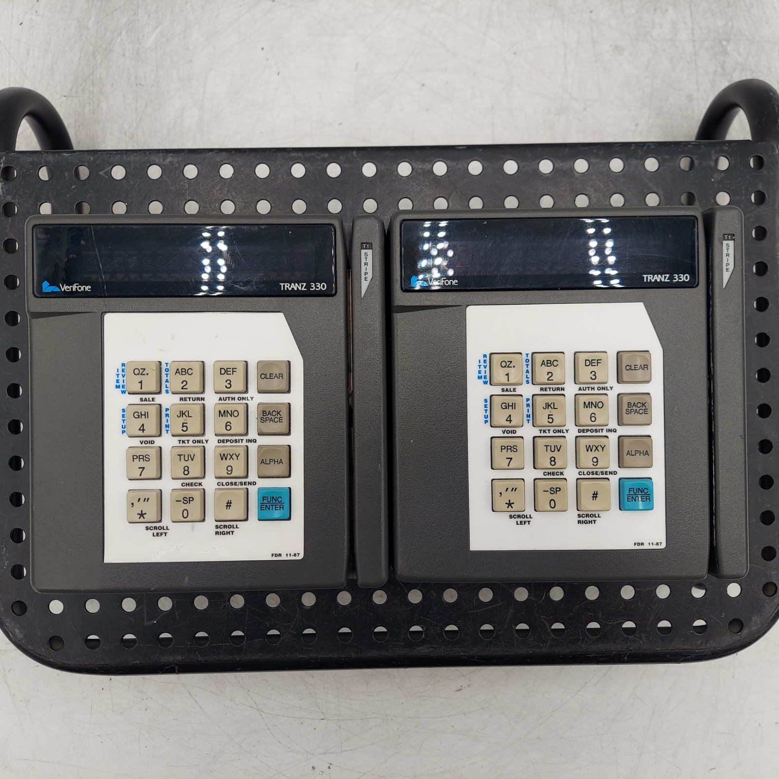 LOT OF 2 Verifone Tranz 330 Credit Card Terminal