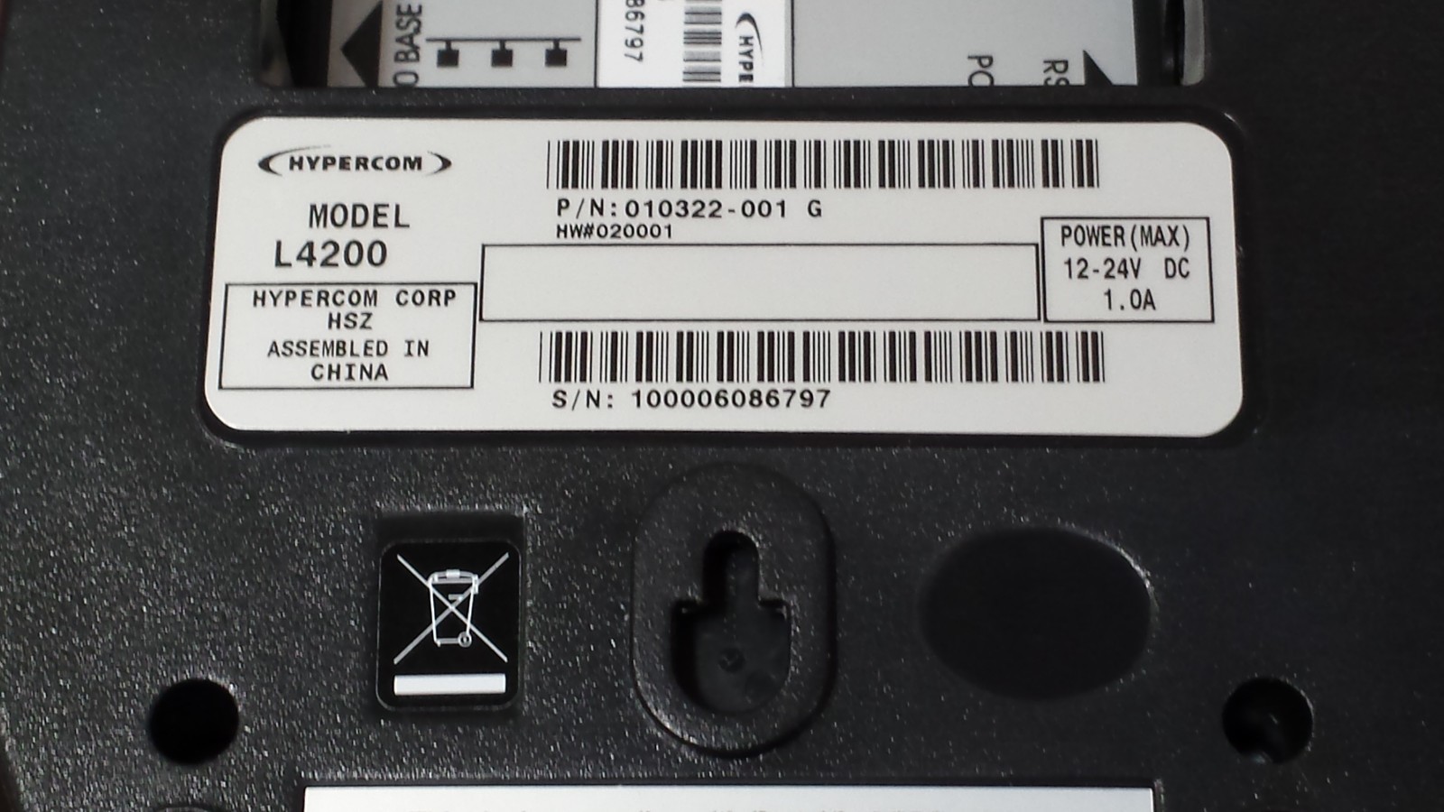Hypercom Optimum L4200 Retail POS Transaction Terminal (L-4200)