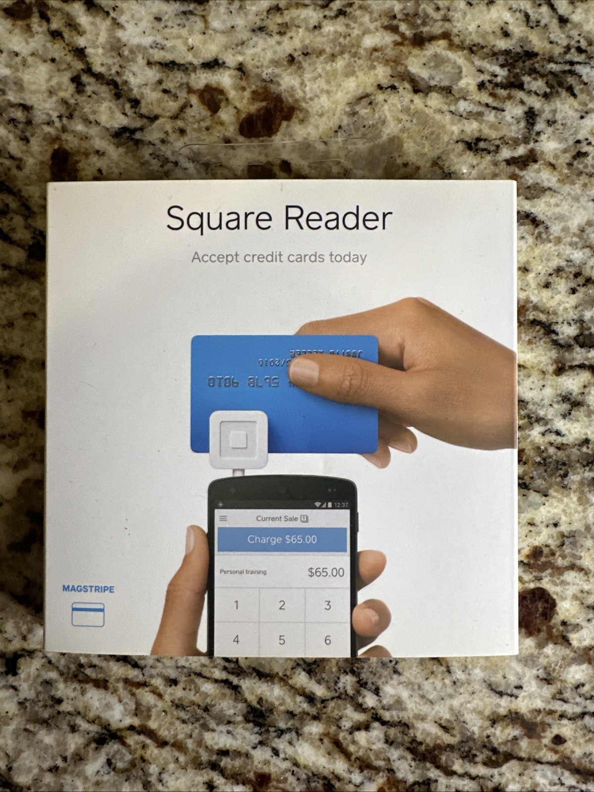 Square A-PKG-0206-01 Credit Debit Card Reader – White for Apple iPhone and…