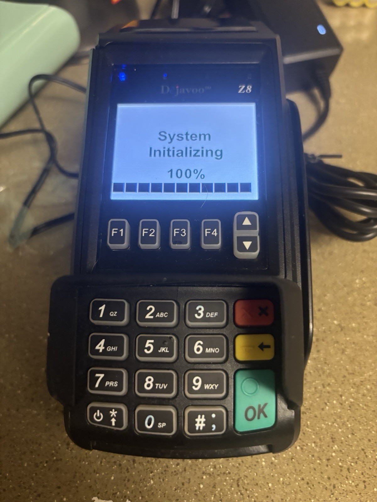 Dejavoo Z8 Credit Card Terminal Powers On Account Locked For Parts or Training