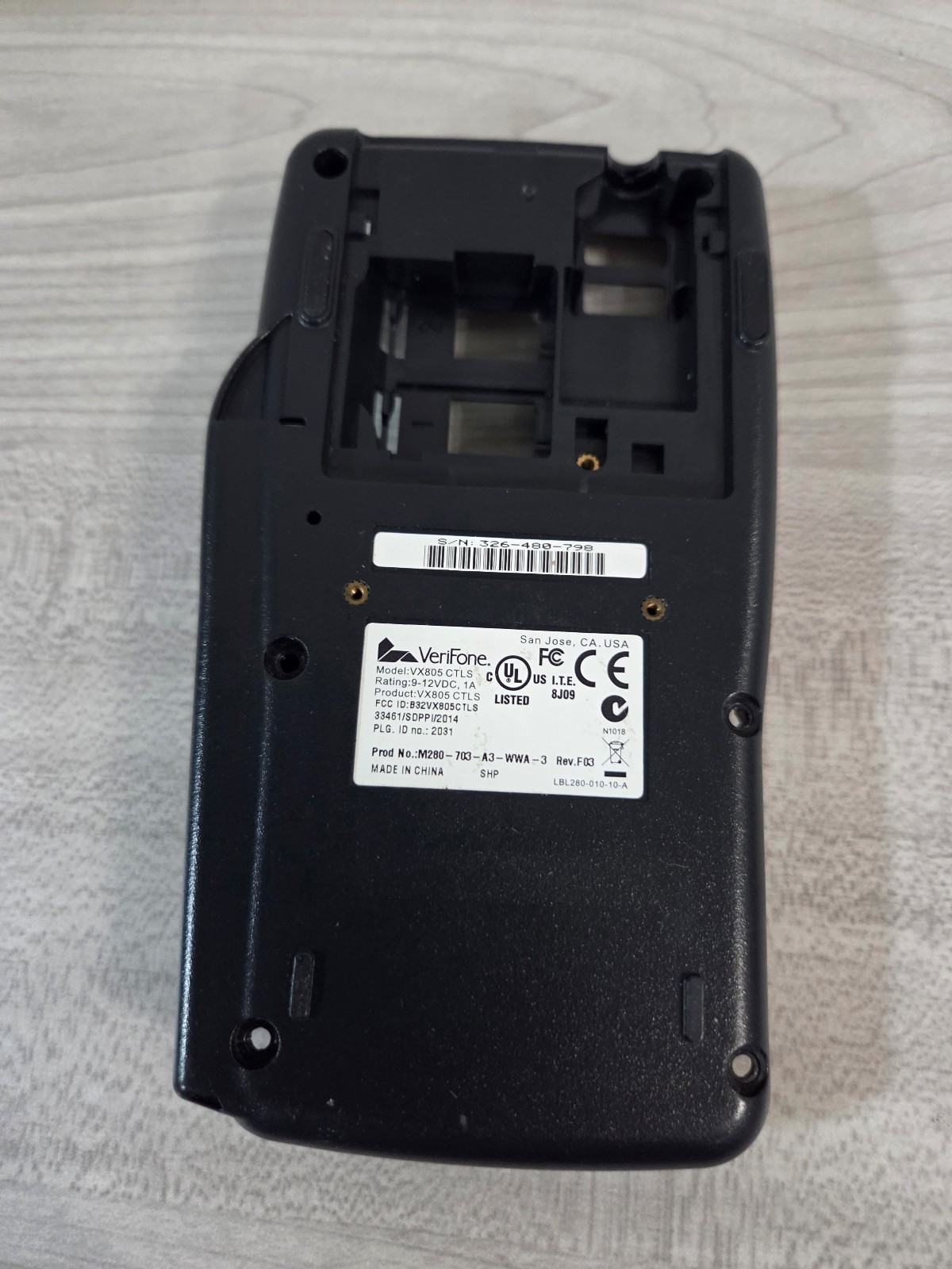 Verifone Vx805 Pinpad Back Case