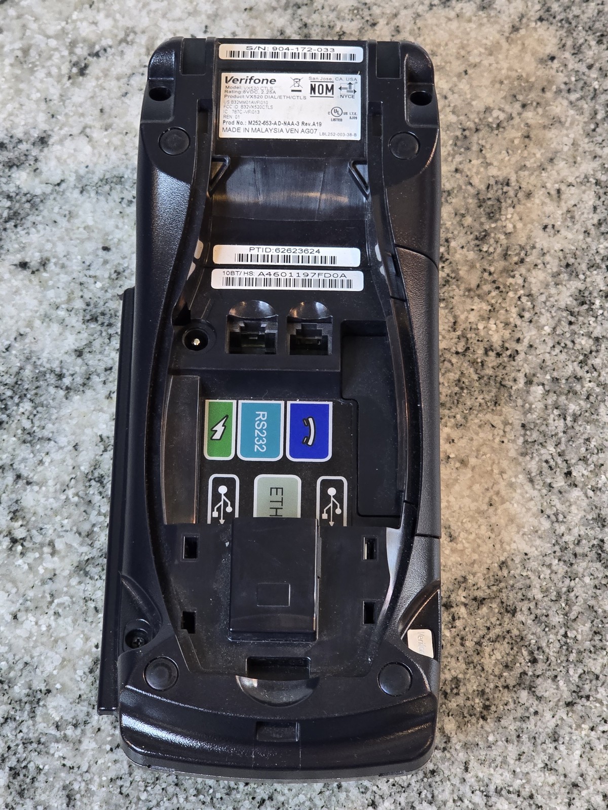 Verifone VX520 CTLS Credit Card Terminal POS VX520 DIAL/ETH/CTLS NO BACK