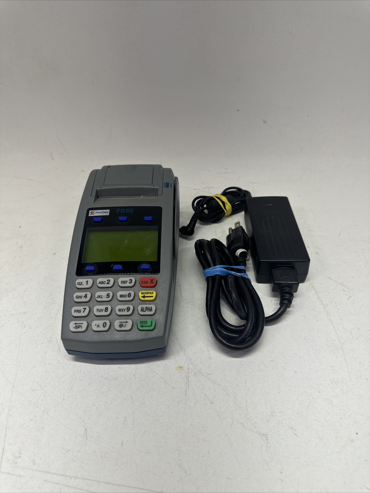 First Data FD50 Credit Card Terminal Wired With Power Supply