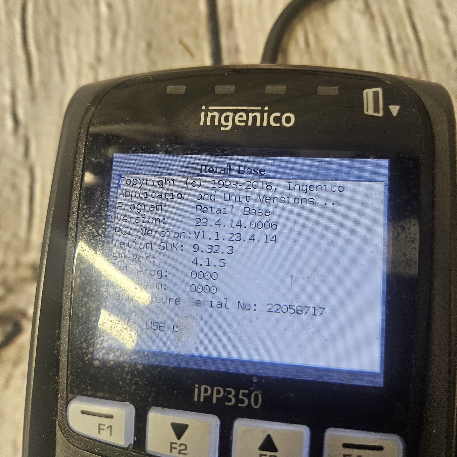 Ingenico iPP350 USB Credit Card Terminal Reader Keypad