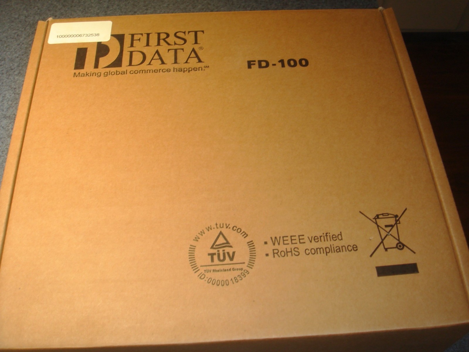 First Data POS Credit Card Machine, FD100 Terminal w/ FD-10C Pin Pad