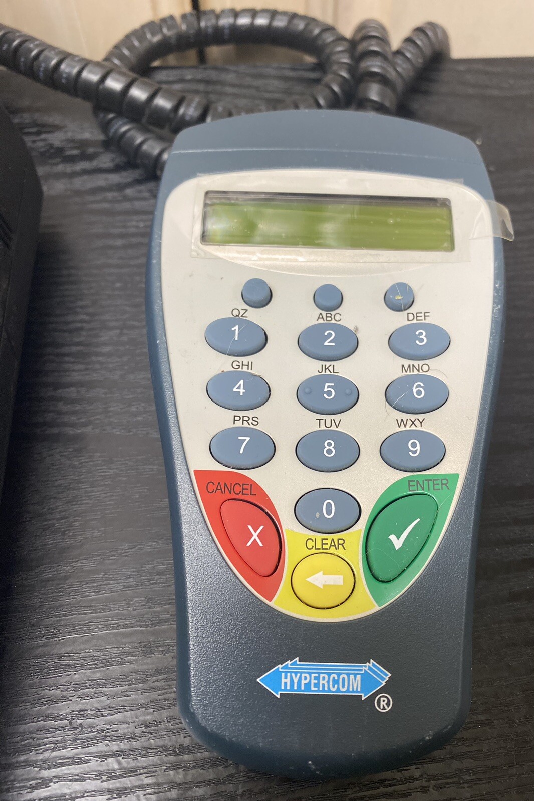 HYPERCOM T7PLUS POS CREDIT CARD MACHINE TERMINAL/S9 PIN PAD NO POWER UNIT UNTEST