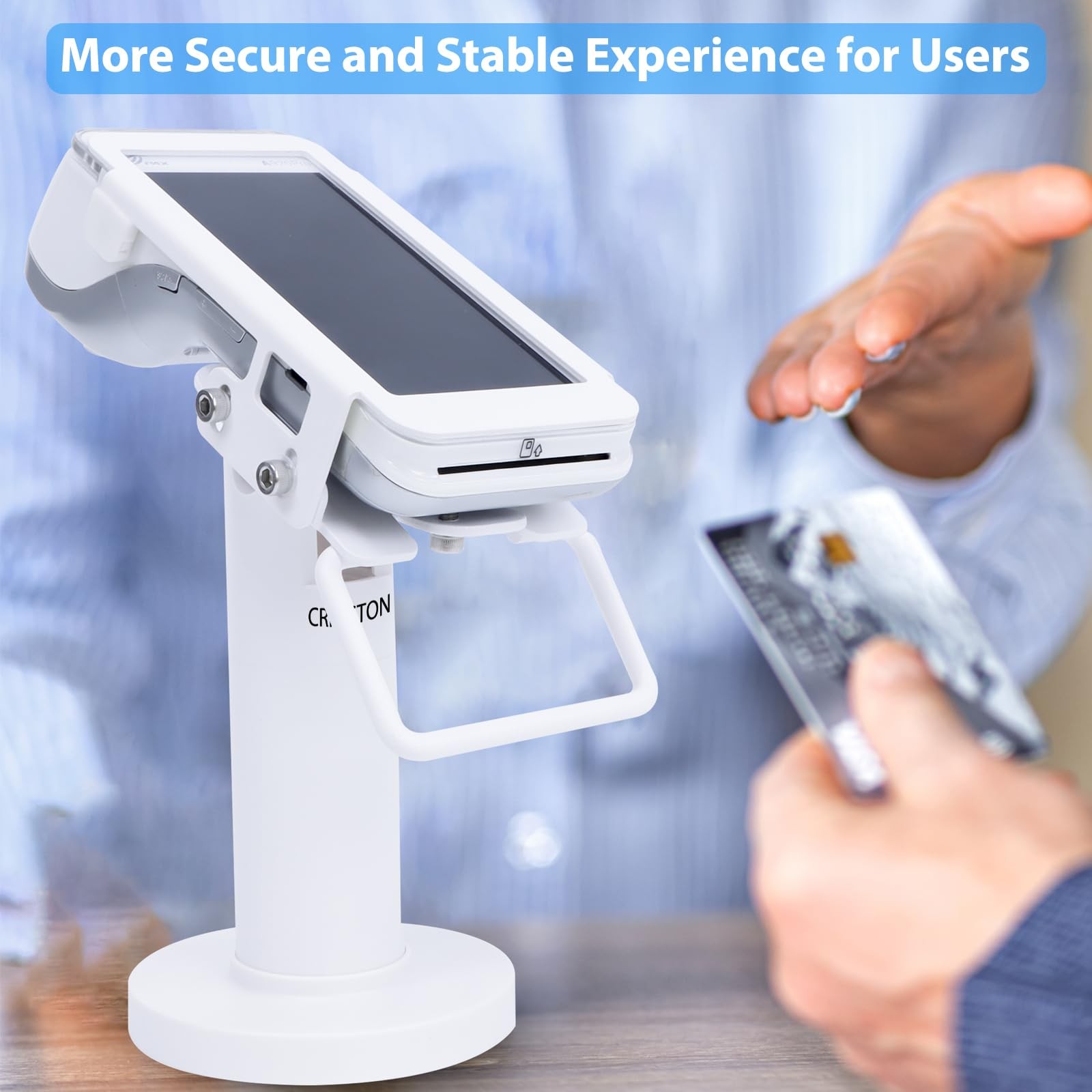 POS Terminal Stand for Pax A920/A920 Pro Credit Card Machine Stand, 7″ Tall Tilt