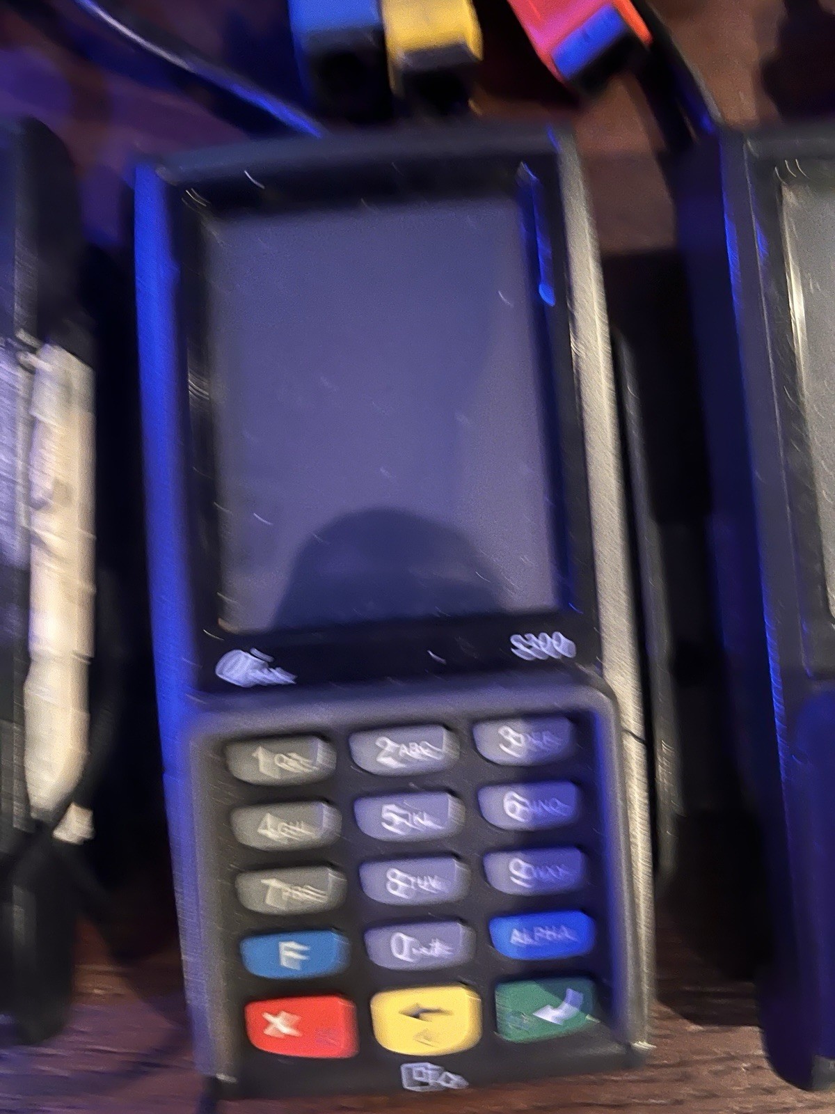 Lot of 7 PAX S300 Credit Card Payment Terminals (5 w/ Cables) – AS-IS