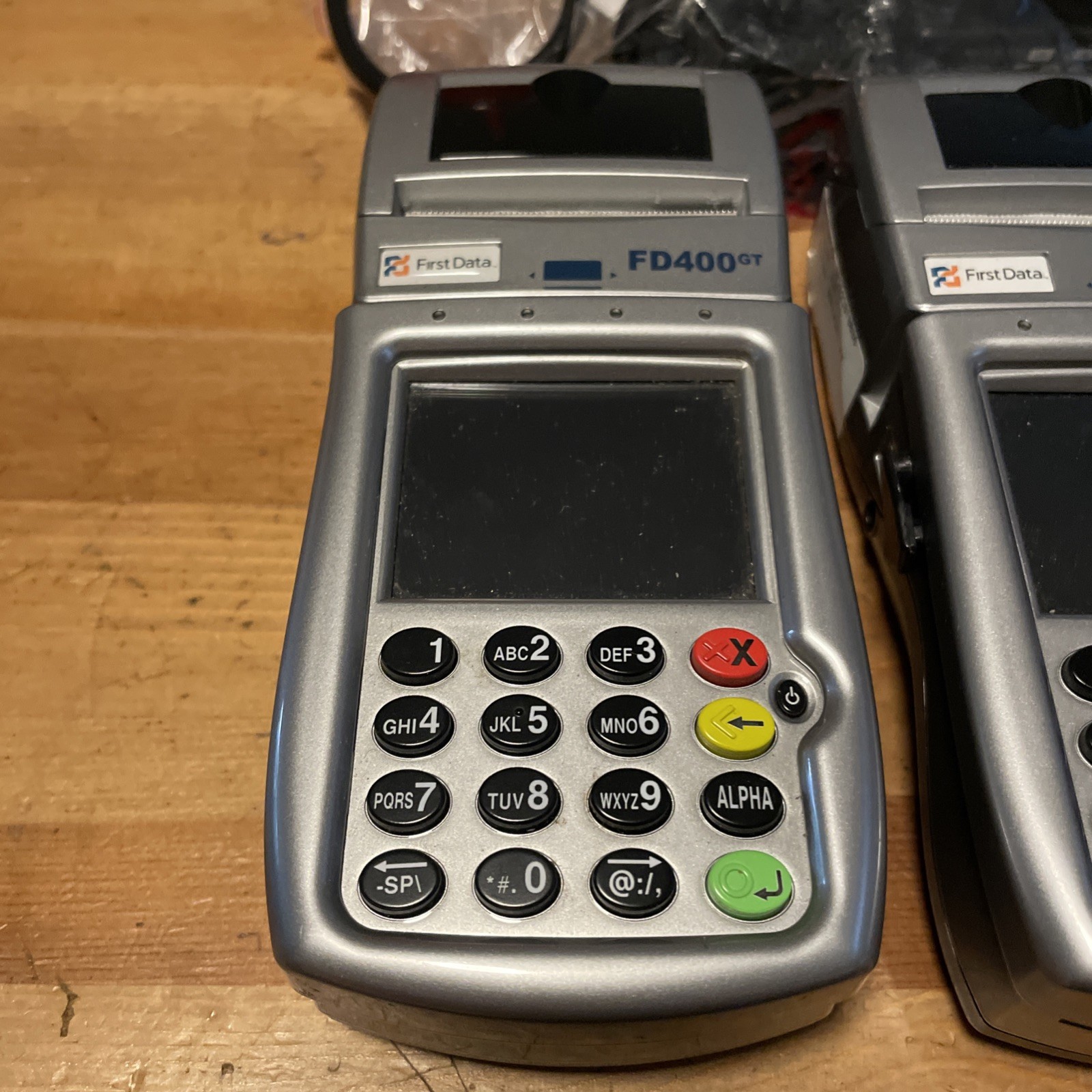 2 First Data FD400GT Credit Card Terminal Thermal Debit Card Machine