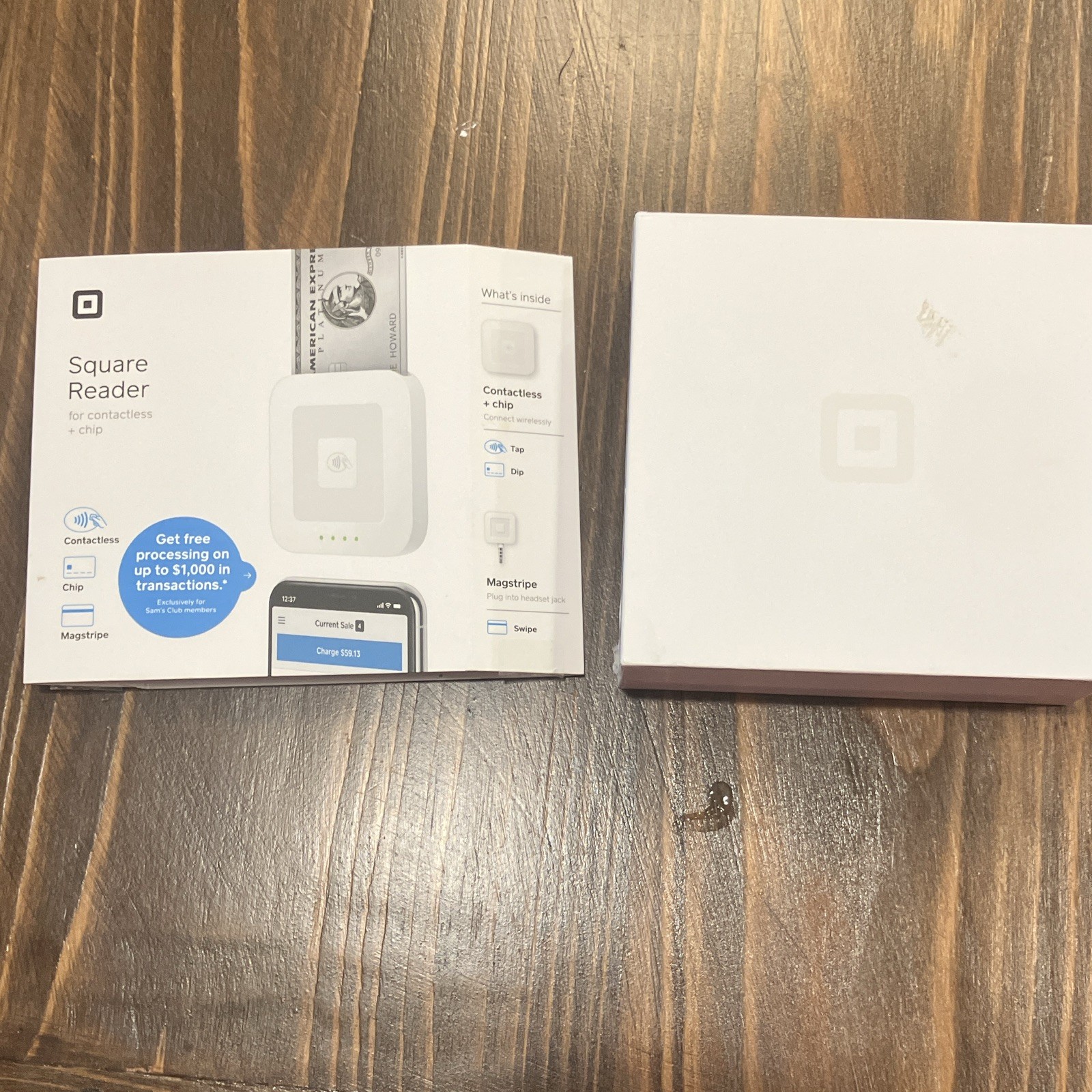 Square Reader for Contactless & Chip 2nd Gen Bluetooth Card Reader Open Box