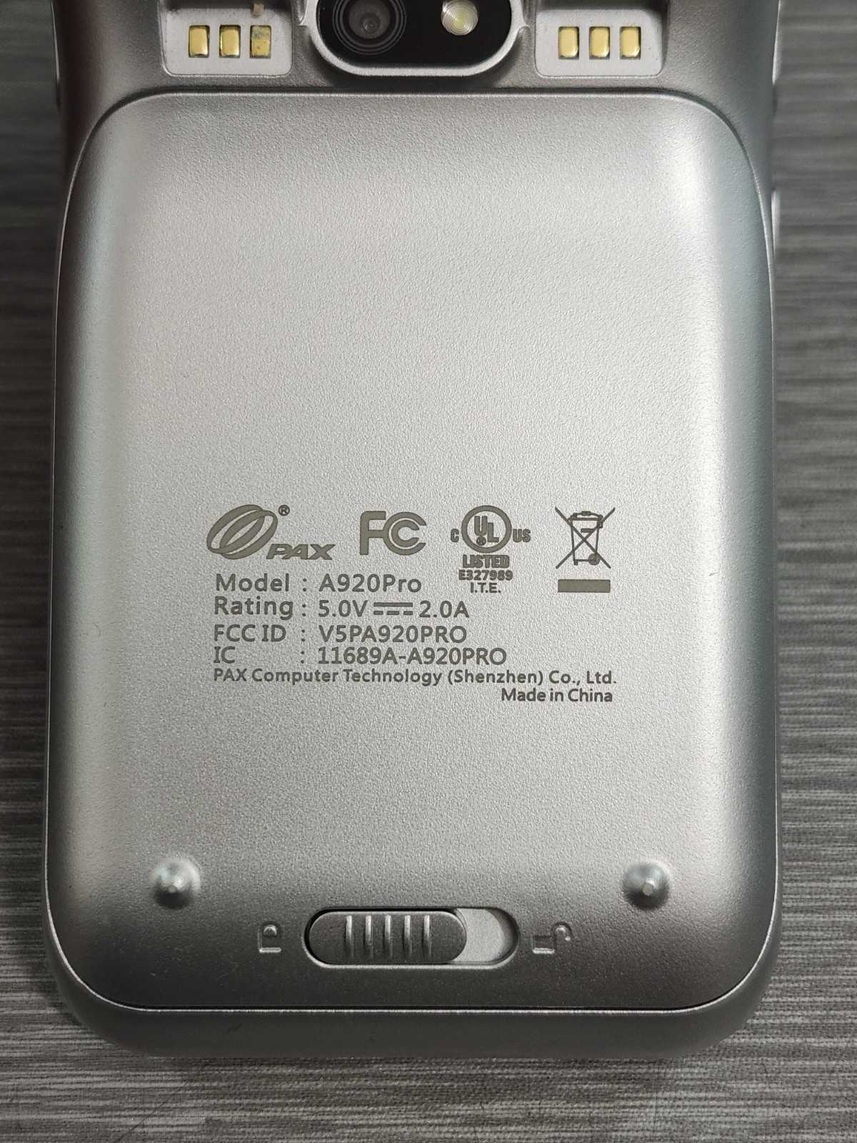 OEM ~ PAX A920pro Battery Cover