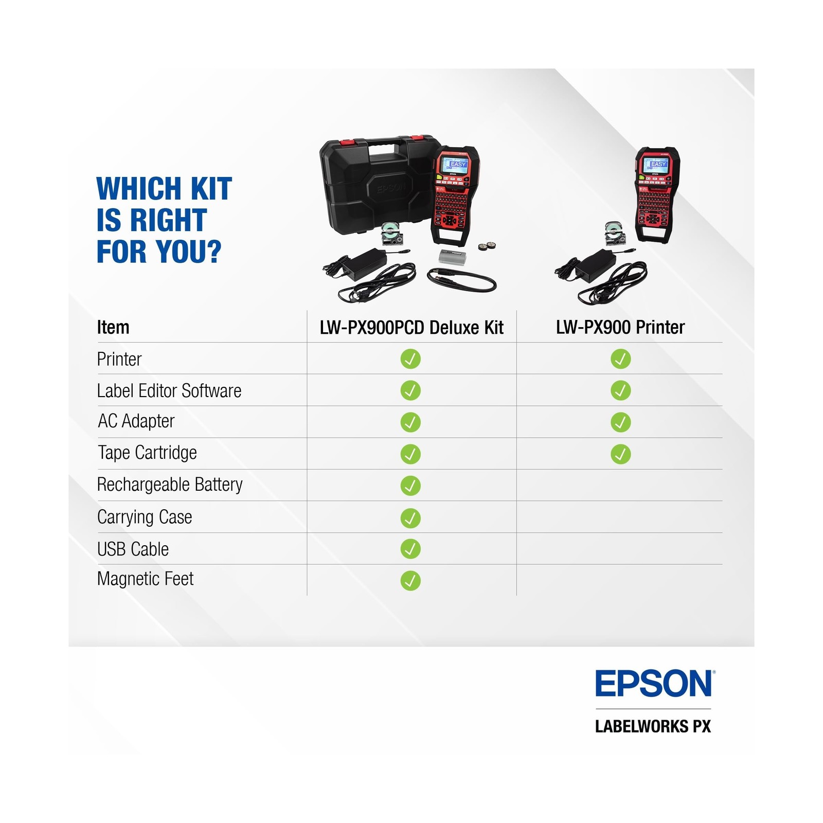 LABELWORKS Epson LW-PX900 Industrial Label Maker – Portable Handheld Label Pr…