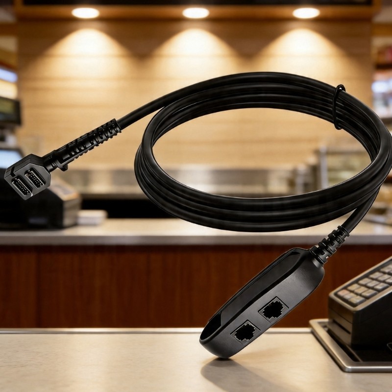 Secure Data Transmission Cable for VeriFone VX805 POS PIN Pad 2M PVC