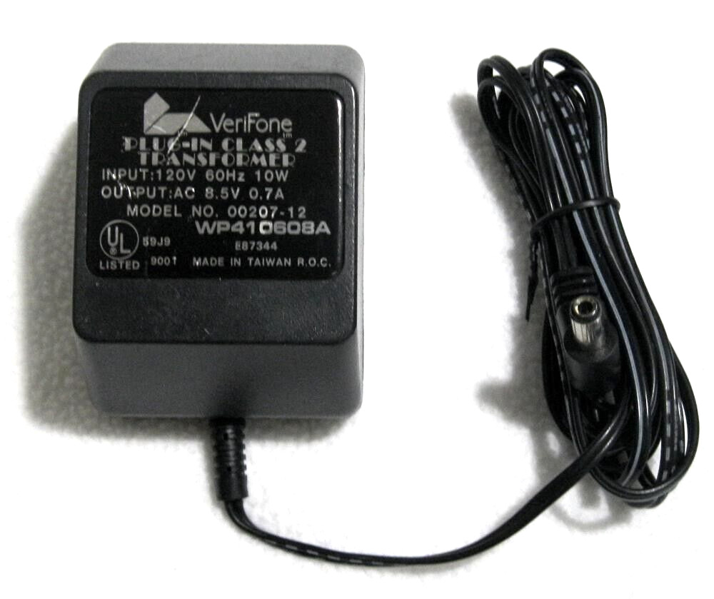 Genuine VeriFone 00207-12 Plug-In Transformer Power Supply AC Adapter 8.5V 0.7A