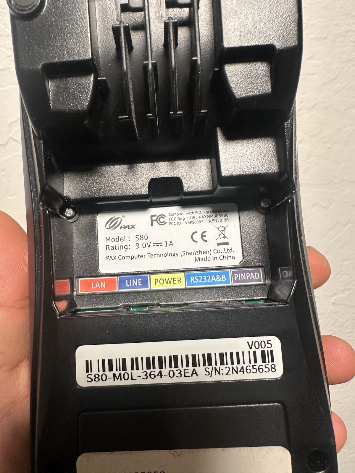 PAX S80 EMV Ready Credit Card Terminal with power supply UNLOCKED