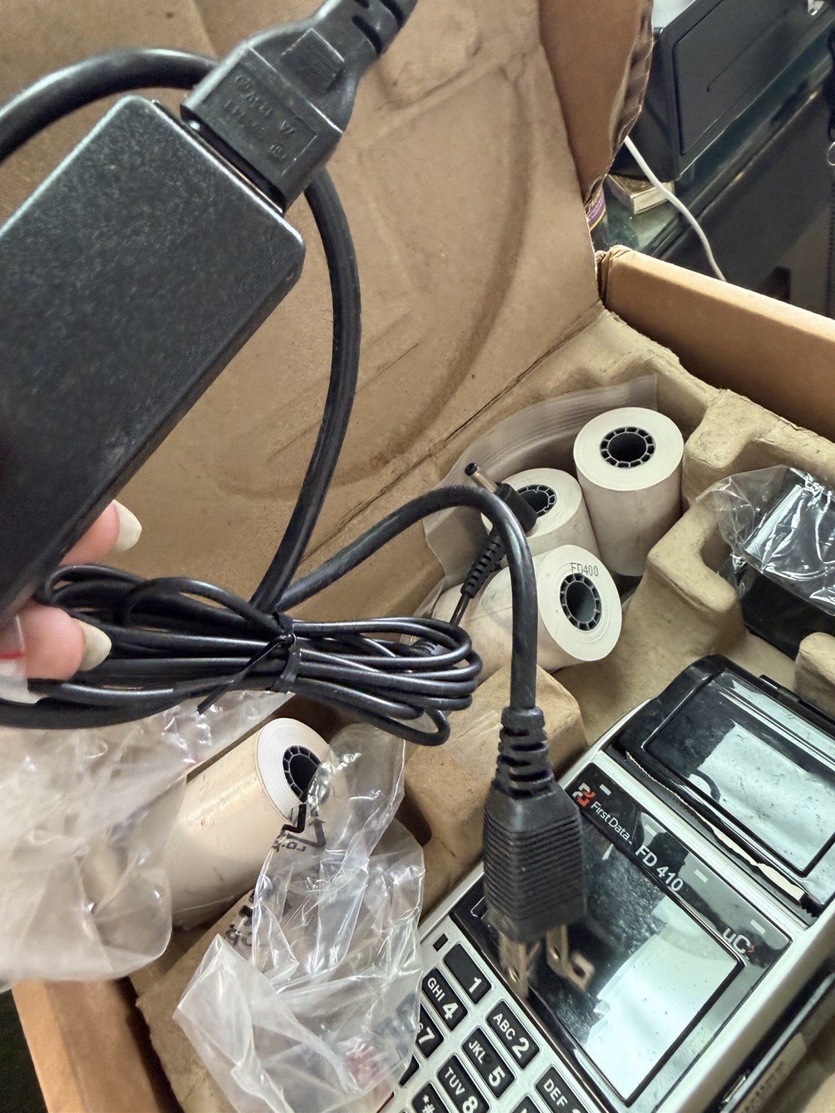 First Data FD410 Card Terminal Machine