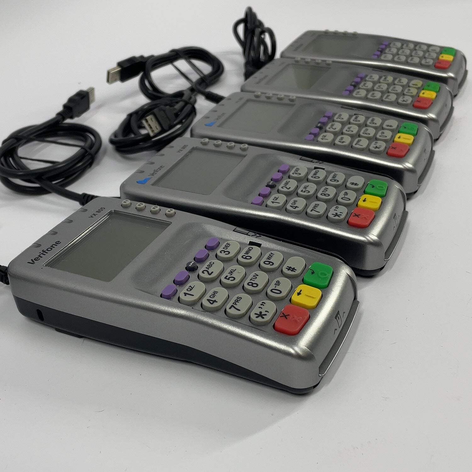 Verifone VX805 CTLS Credit Card Reader Slide & Chip Lot of 5