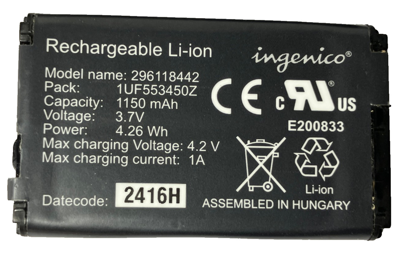 Lot of 4 Battery for Ingenico iPP350 USB Credit Card Terminal Reader Keypad