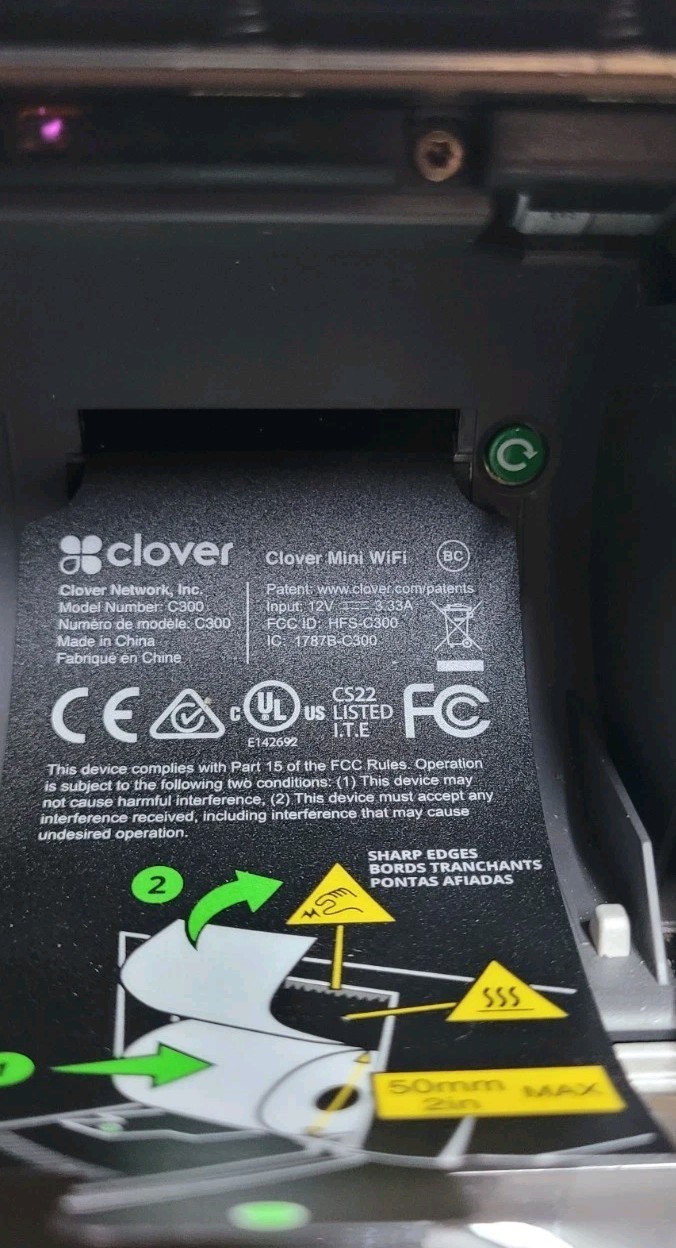 Clover Station 1.0 POS System C100 w/Cash Register, Printer P100, Mini WiFi C300
