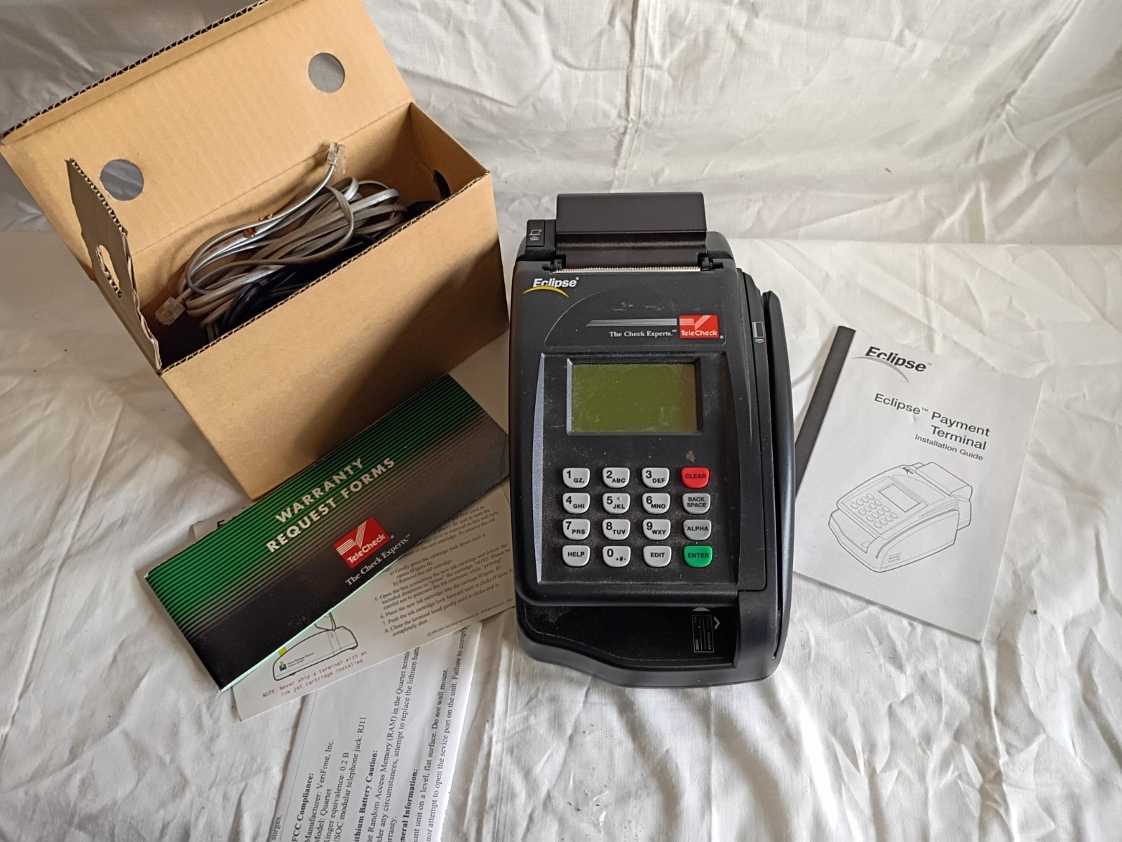 Verifone Eclipse Quartet Card Reader With Power Supply And More! Free Shipping!