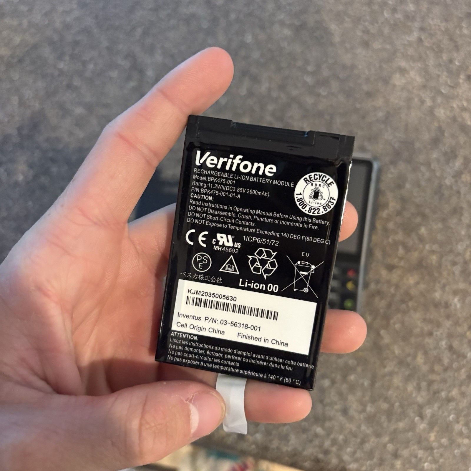 Verifone V400M Plus 4G Bluetooth Credit Card Terminal Battery / Cover / Paper