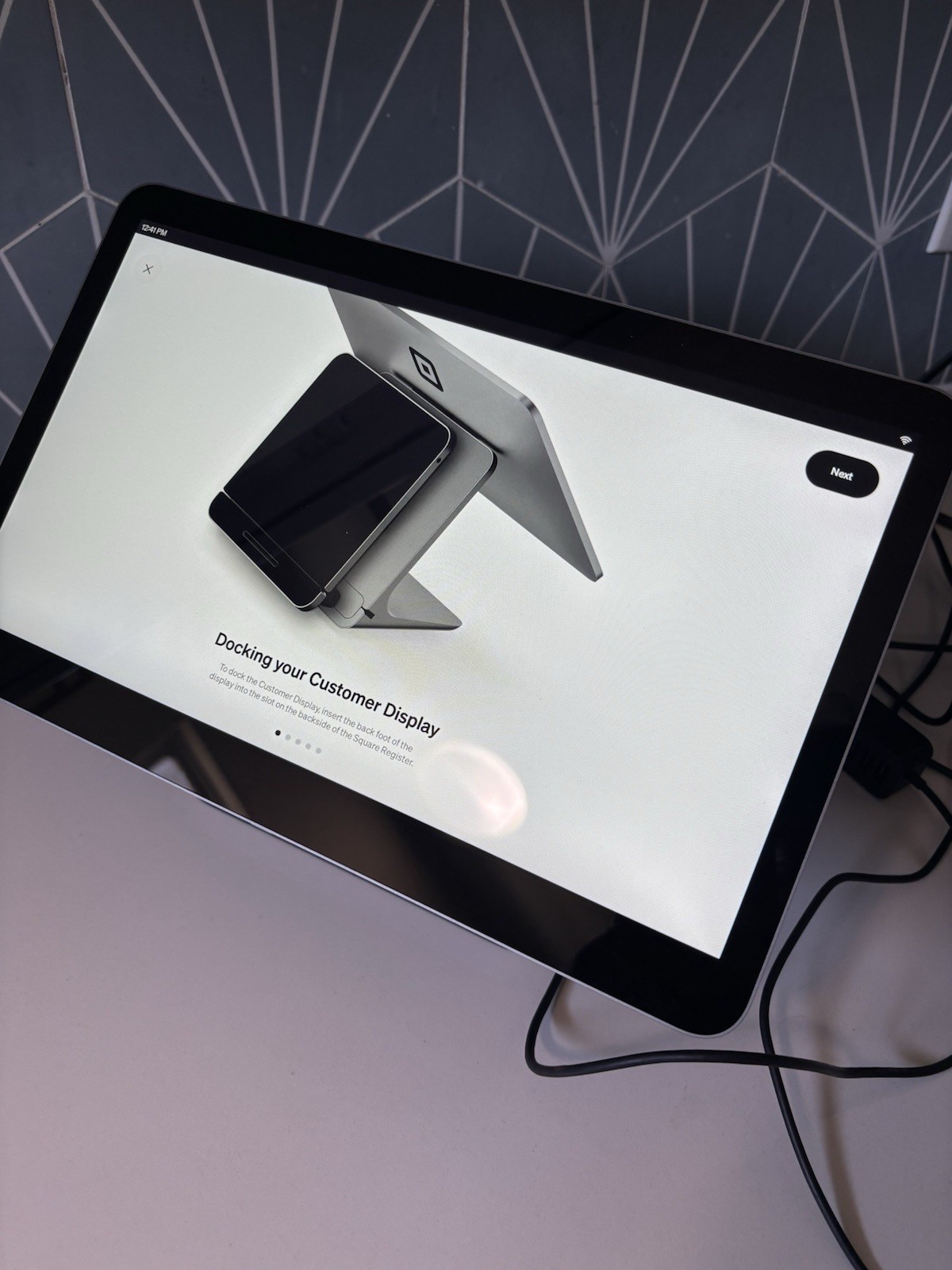 Square POS Register System Black, Model SPS1-01 & SPS4-01-A Touchscreen used