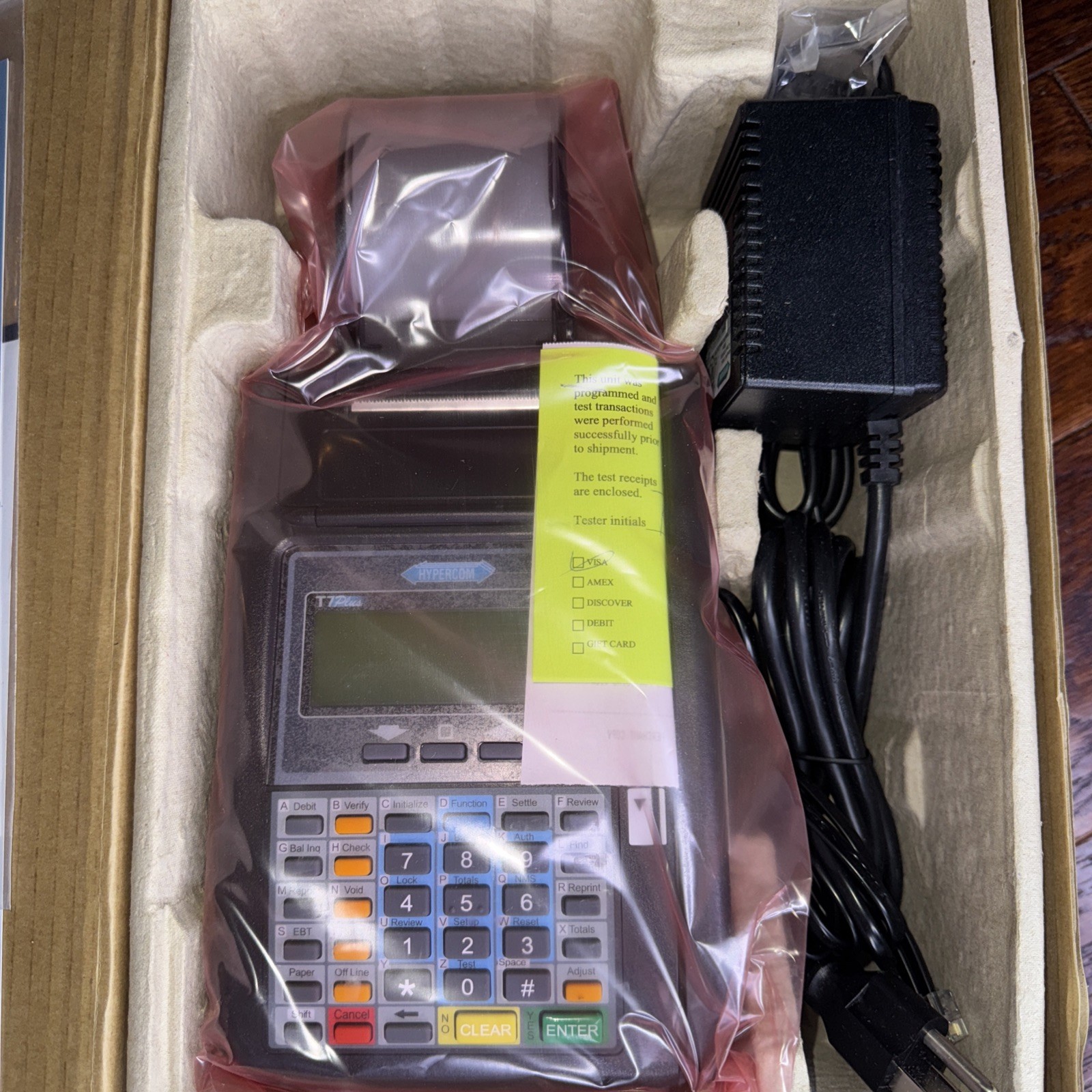 Hypercom T7Plus Credit Card Machine Reader with Power Supply – Brand NEW in box!