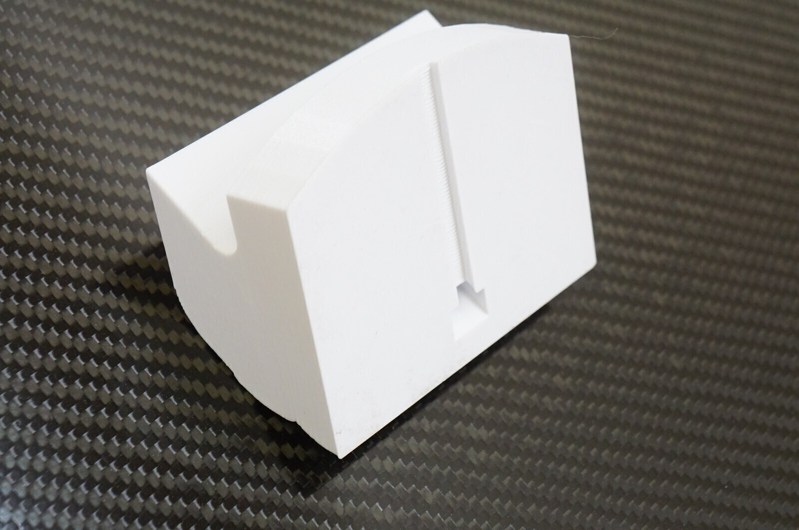 Angled Stand for SumUp Air card reader/terminal w/ charge cable cutout *White*