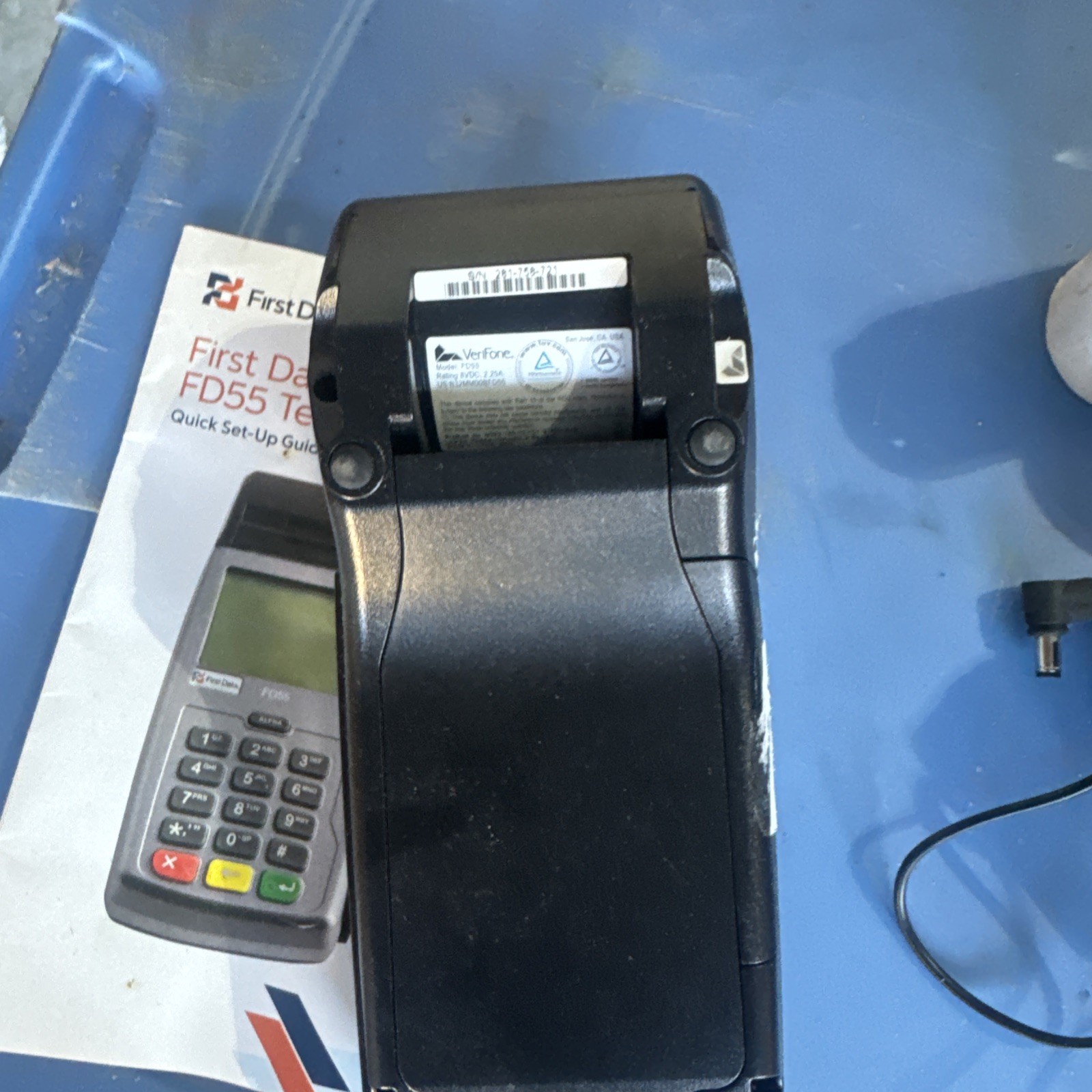 First Data FD55 Credit Card Terminal No Cables. Untested Parts