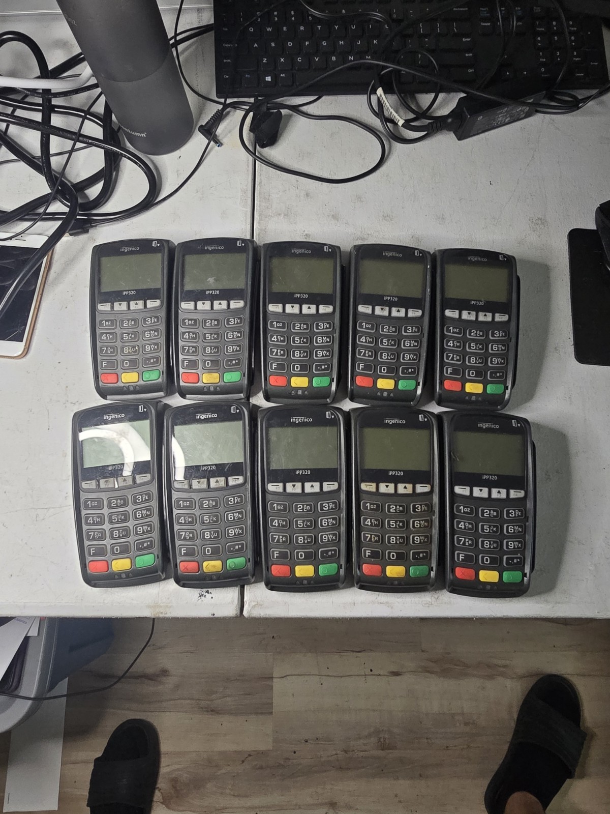Lot of 10 Ingenico iPP320 Credit Card Payment Terminals Untested AS-IS No Cords