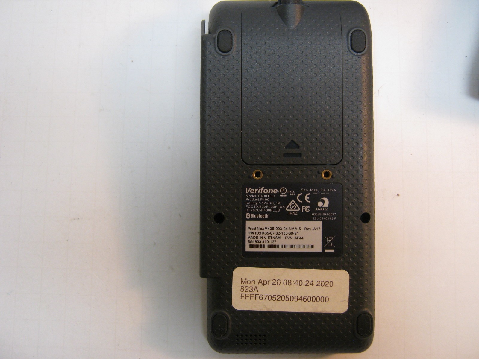 VeriFone P400 Plus Payment Terminal (Pin Pad) with Cable and Power Cord