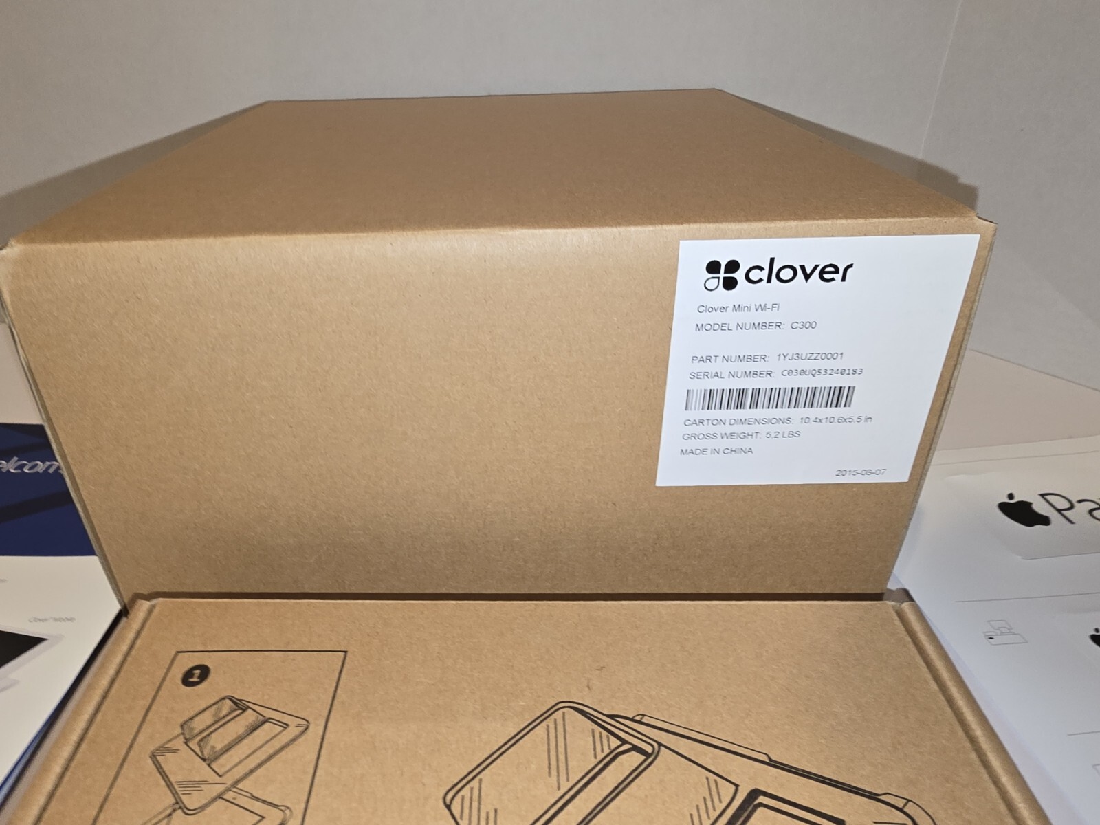 Clover Mini Wifi C300 – Card Reader / POS Point of Sale System w/ Power Supply