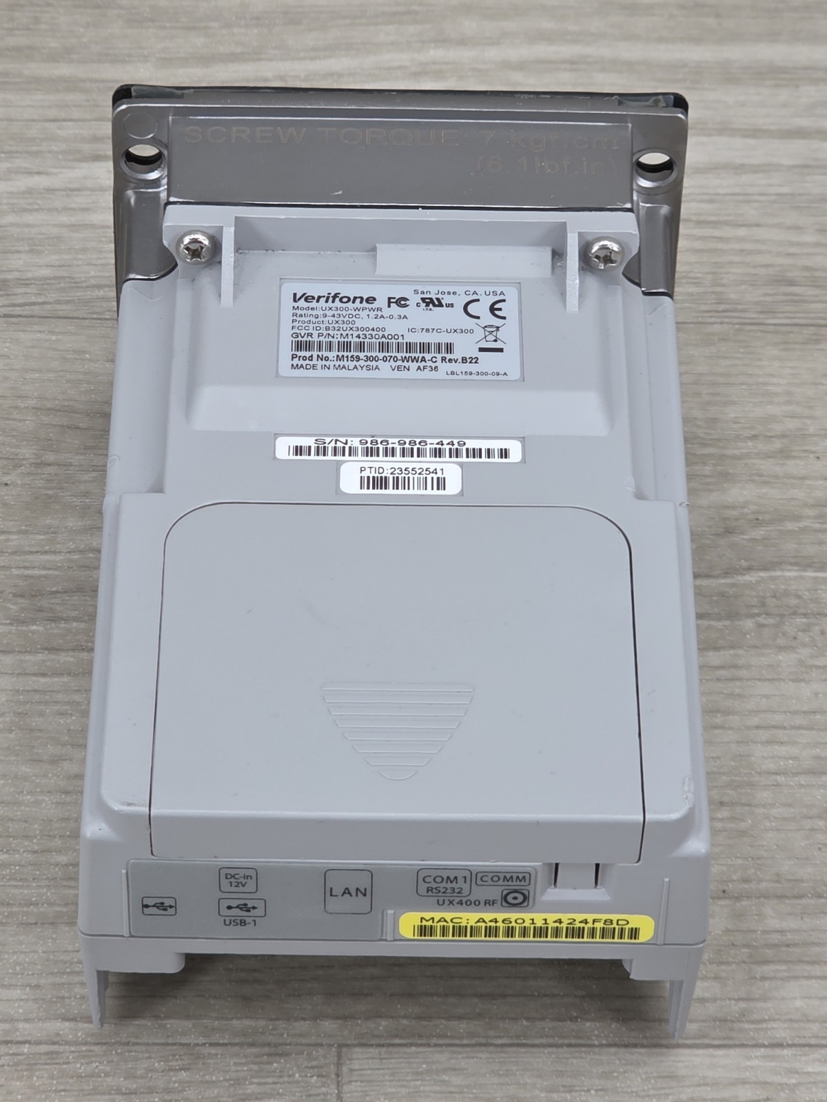 Verifone UX300-WPWR Credit Card Reader
