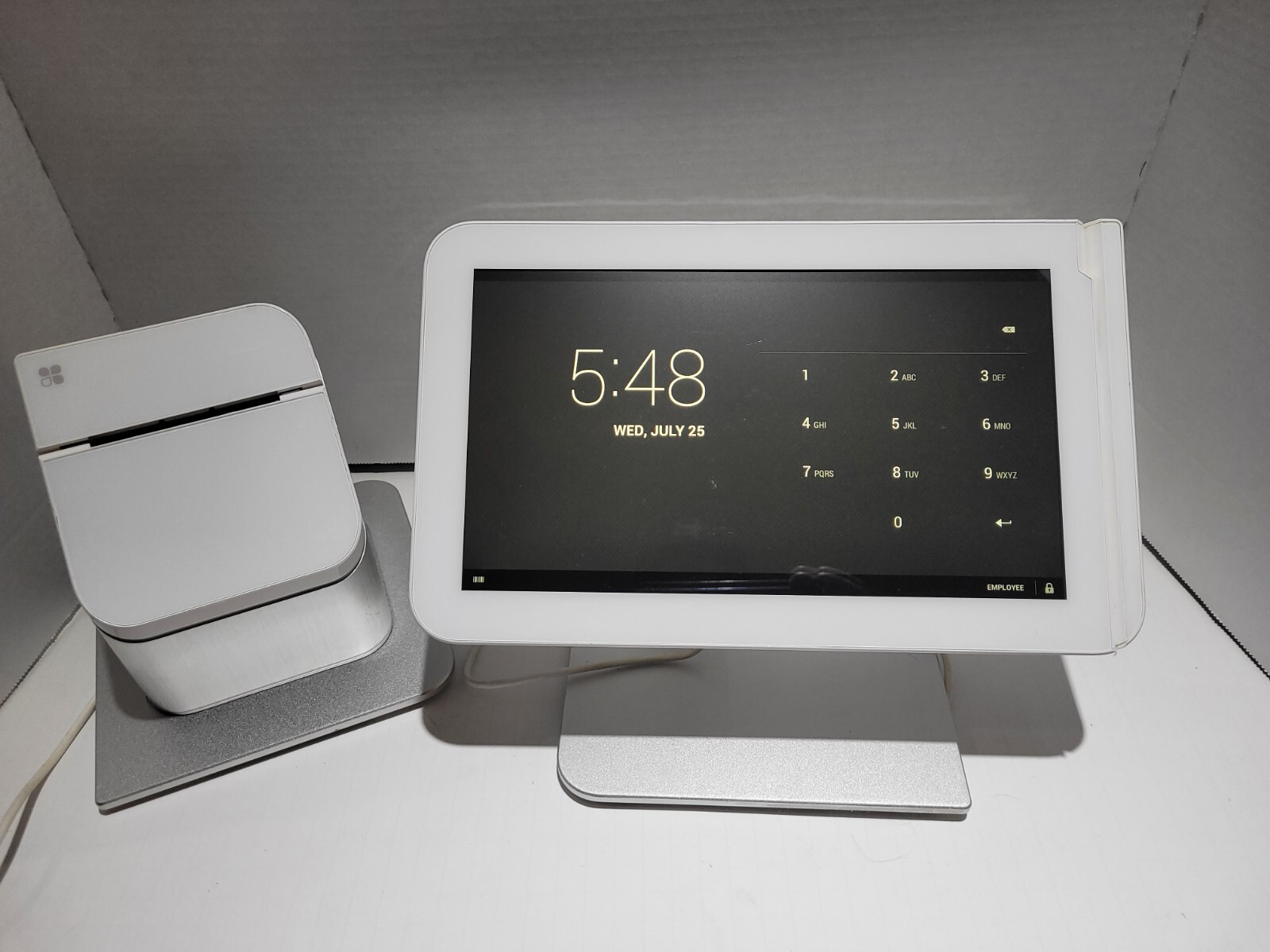 Clover POS Station 1.0 C100 System With Printer P100 And Cords Locked