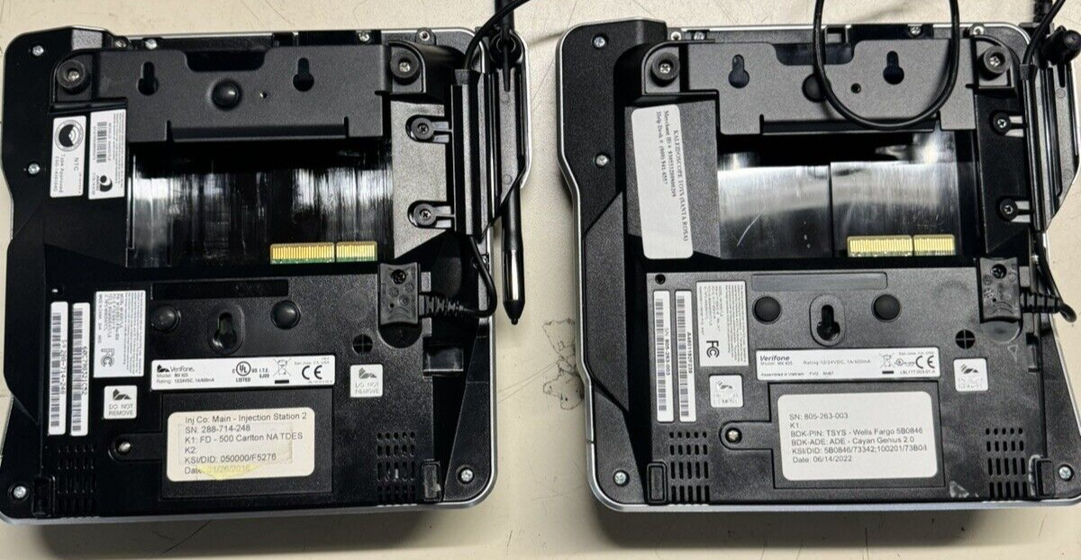 LOT OF 2 Verifone MX925CTLS Multimedia Credit Card Reader Payment Terminal .
